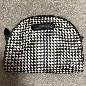 Ralph, Lauren, Black and ivory cosmetic bag with loops lightly used